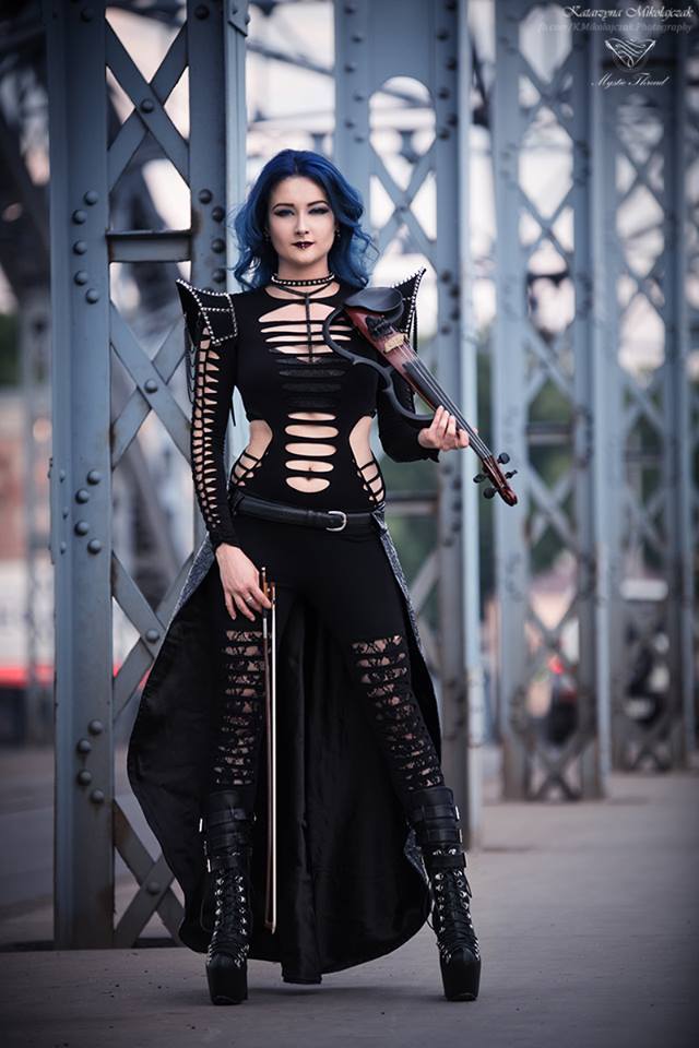 goth violin player